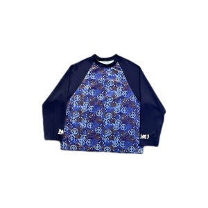 Blue Raglan camo longsleeve